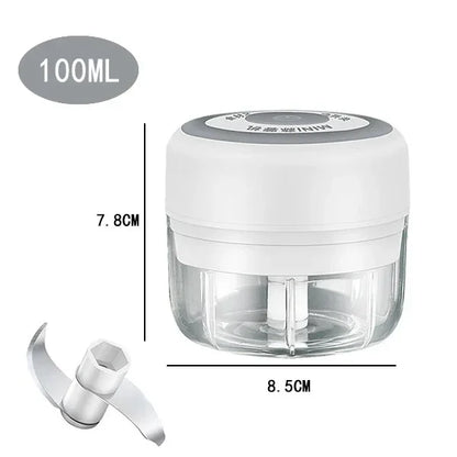 100/250mL USB Charging Garlic Mincer Mini Crusher Chopper Electric Garlic Chopper Powerful Ginger Garlic Onion Meat Masher
