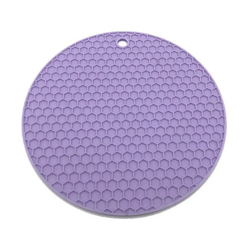 1PC Silicone Anti Scalding Mat Pot Rack Household Kitchen Countertop Protection Heat-resistant Anti Slip Circular Silicone Mat