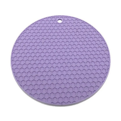 1PC Silicone Anti Scalding Mat Pot Rack Household Kitchen Countertop Protection Heat-resistant Anti Slip Circular Silicone Mat