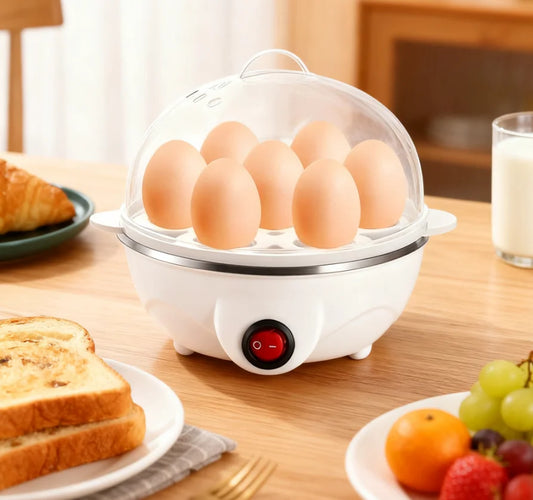 1-Person Mini Egg Cooker Automatic Power off Multi-Functional Steamed Egg Boiled Egg Maker for Breakfast Home Kitchen Appliance