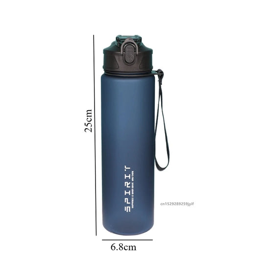 750ml Water Bottle with Straw Time Marker Large Capacity Motivational Plastic Leakproof Water Jug for Gym Travel Outdoor Sports