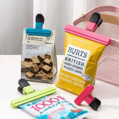 Portable Bag Clips Kitchen Storage Food Snack Seal Sealing Bag Clips Sealer Clamp Plastic Tool Kitchen Organization Accessories