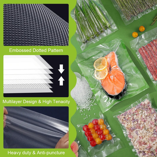 50pcs/lot Kitchen Vacuum Bags for Food Vacuum Sealer Packing Machine Food Storage Bag BPA-Free Kitchen Accessories