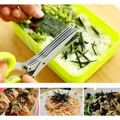 3/5 Layer Kitchen Scissors Multi Functional Stainless Steel for Pepper Scallion Laver Cutting Chopping Cooking ToolS