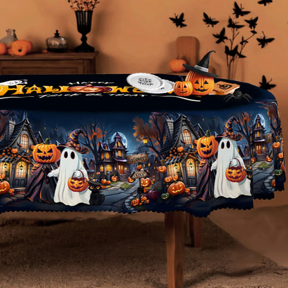 Halloween Print Polyester Tablecloth