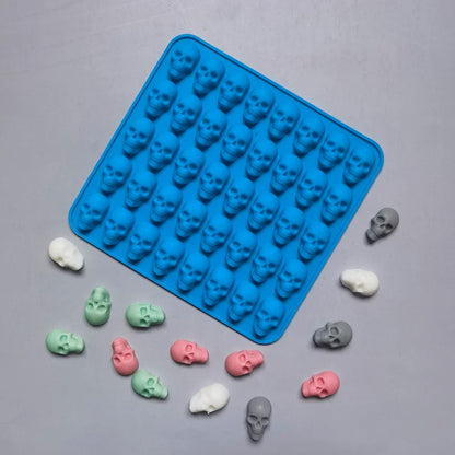 40-Hole Skull Silicone Ice Cube Mold