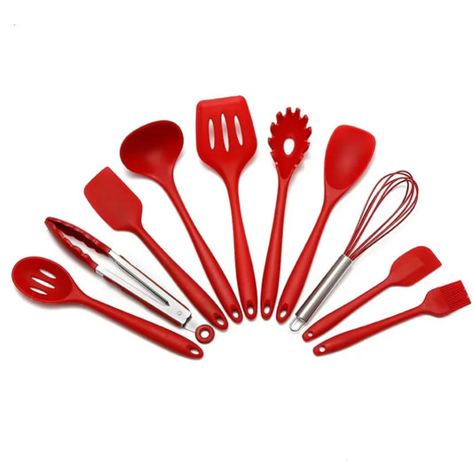10-Piece Silicone Cookware & Kitchen Utensil Set