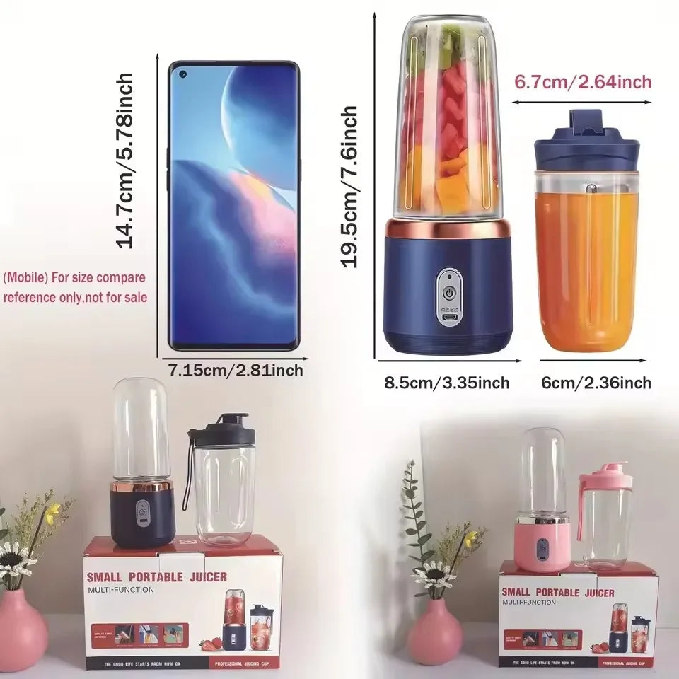 A set of dual cup juicers, multifunctional, suitable for fruits and vegetables, 6-leaf juice cup multifunctional juicer