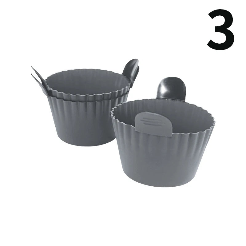 Dishwasher Safe Air Fryer Silicone Egg Cups Silicone Egg Cooker Mold Reusable Egg & Cake Baking Cups Safe Ramekins Muffin Liners