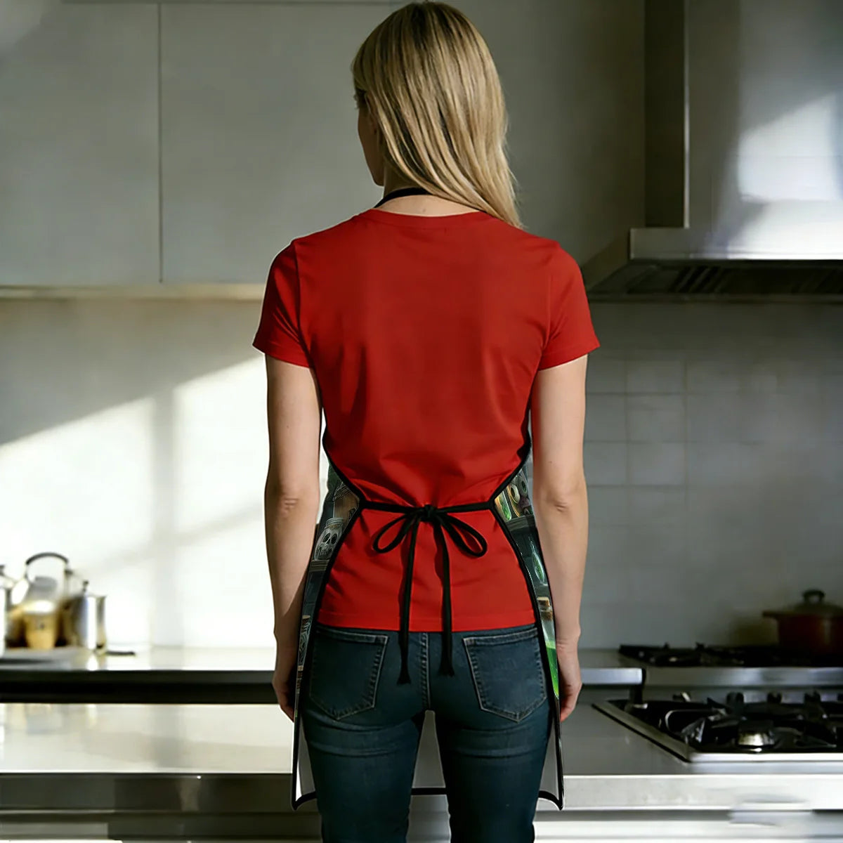 Witch Potion Bottle Print Kitchen Apron