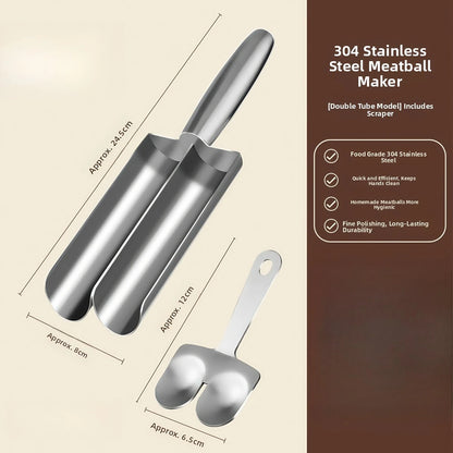 Non-Stick Meatball Maker Set Easy Release Manual Meatball Spoon Kitchen Tool for Effortless Fish Balls Home Cooking