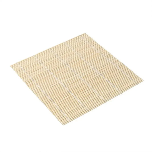 Bamboo Sushi Rolling Mat with White Finish – Seaweed & Rice Roll Curling Mat