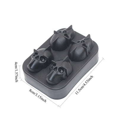 Skull Head Ice Ball Mold - BPA Free Silicone