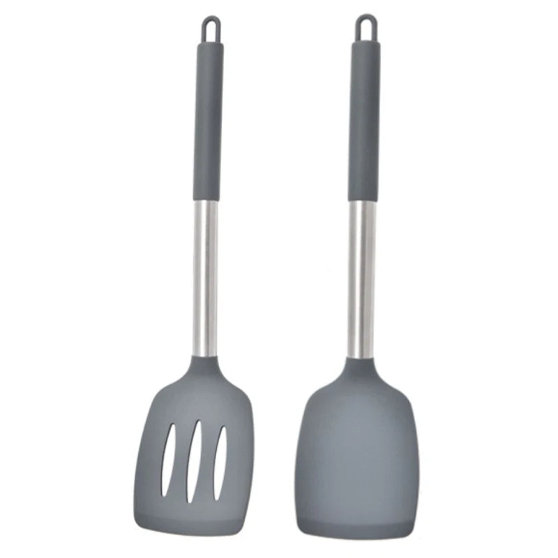 2Pcs Silicone Spatula Set Heat Resistant Nonstick Steak Spatula Kitchen Cooking Utensils Cookware Cooking Tool Set Spatula Kit
