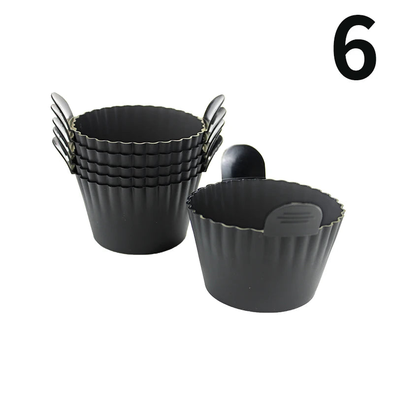 Dishwasher Safe Air Fryer Silicone Egg Cups Silicone Egg Cooker Mold Reusable Egg & Cake Baking Cups Safe Ramekins Muffin Liners