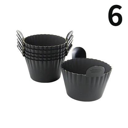 Dishwasher Safe Air Fryer Silicone Egg Cups Silicone Egg Cooker Mold Reusable Egg & Cake Baking Cups Safe Ramekins Muffin Liners