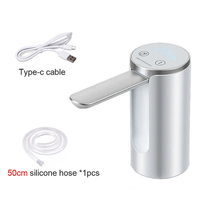 Electric Water Gallon Bottle Pump Automatic Water Dispenser Pump 19 Liters Foldable Desktop Water Bottle Pump H3 Rechargeable