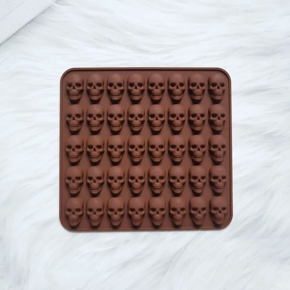 40-Hole Skull Silicone Ice Cube Mold