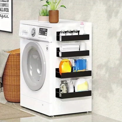Magnetic Side Storage Shelf – Multifunctional Hanging Rack for Refrigerator & Washing Machine (2 Pcs)