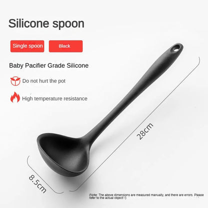 1/5psc kitchen Silicone5Non-Stick pan high temperature resistance spatula set spatula meal Spoon soup spoon set