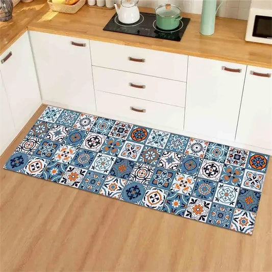 Pvc Carpet for Kitchen Floor Mat Waterproof Home Decoration Rug Oil-proof Anti-slip Long Foot Mats Alfombra Vinilicas Cocina