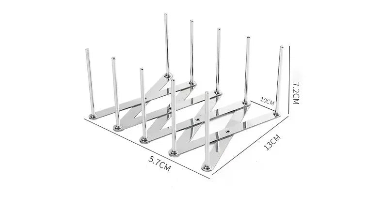 Retractable Stainless Steel Pot Lid Holder & Plate Dish Rack – Space-Saving Heavy-Duty Kitchen Organizer