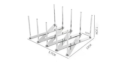 Retractable Stainless Steel Pot Lid Holder & Plate Dish Rack – Space-Saving Heavy-Duty Kitchen Organizer