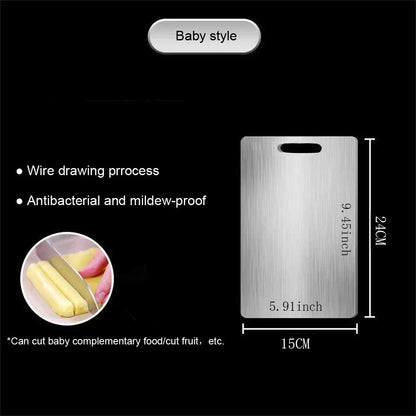 Stainless Steel Panel and Chopping Board Kitchen Household Thickened Double Sided Cutting Board Block Kneading Dough Board