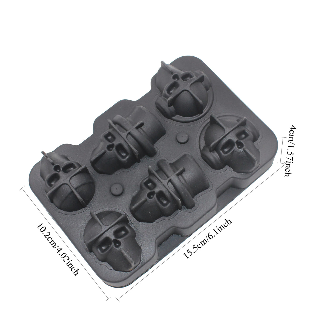 Skull Head Ice Ball Mold - BPA Free Silicone