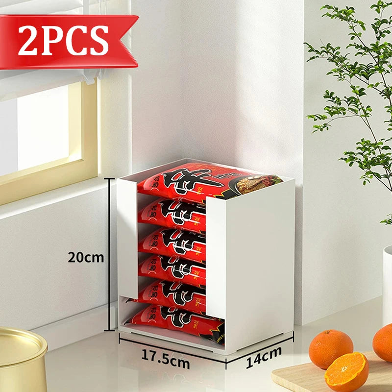 Korea Ramen Storage Box Kitchen Instant Noodle Cup Tissue Storage Bins Facial Mask Storage Box Multi-function Tabletop Organizer