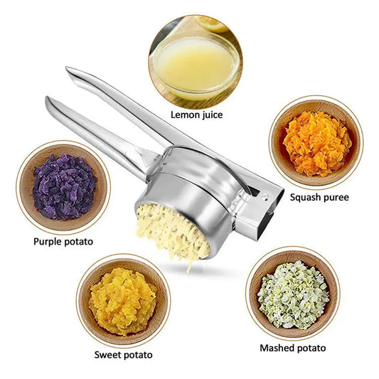 Manual Stainless Steel Potato Ricer & Press – Smooth Mashed Potato Masher - Kitchenley