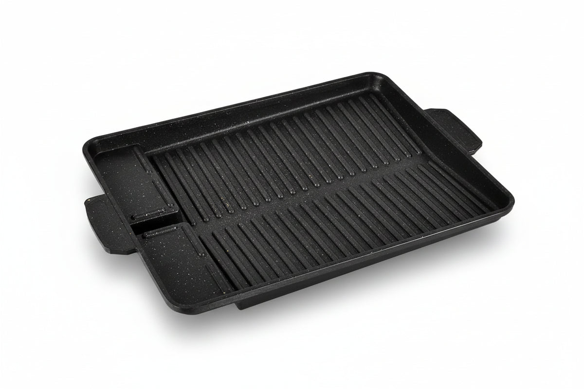 Korean BBQ Grill Meat Plate – Titanium-Coated Aluminum Barbecue Griddle - Kitchenley
