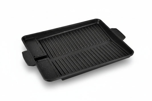 Korean BBQ Grill Meat Plate – Titanium-Coated Aluminum Barbecue Griddle - Kitchenley