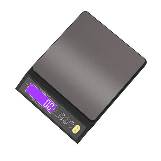 Digital Electronic Kitchen Scale – Fully Waterproof Stainless Steel LCD Baking Scale (5kg/0.1g or 10kg/1g)