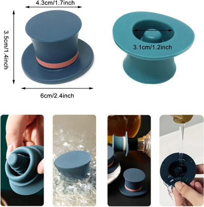Magic Hat Wine Stopper – Airtight Silicone Seal 1/3 Pcs - Kitchenley