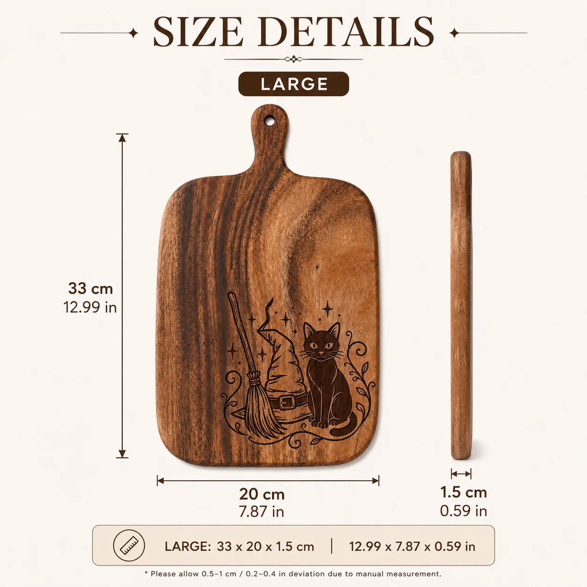 Wooden Carved Halloween Cutting Board