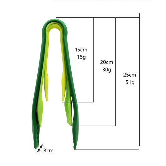JCD 3pcs Plastics Food Tong Kitchen Tongs Non-slip Cooking Clip Clamp BBQ Salad Tools Grill Kitchen Accessories