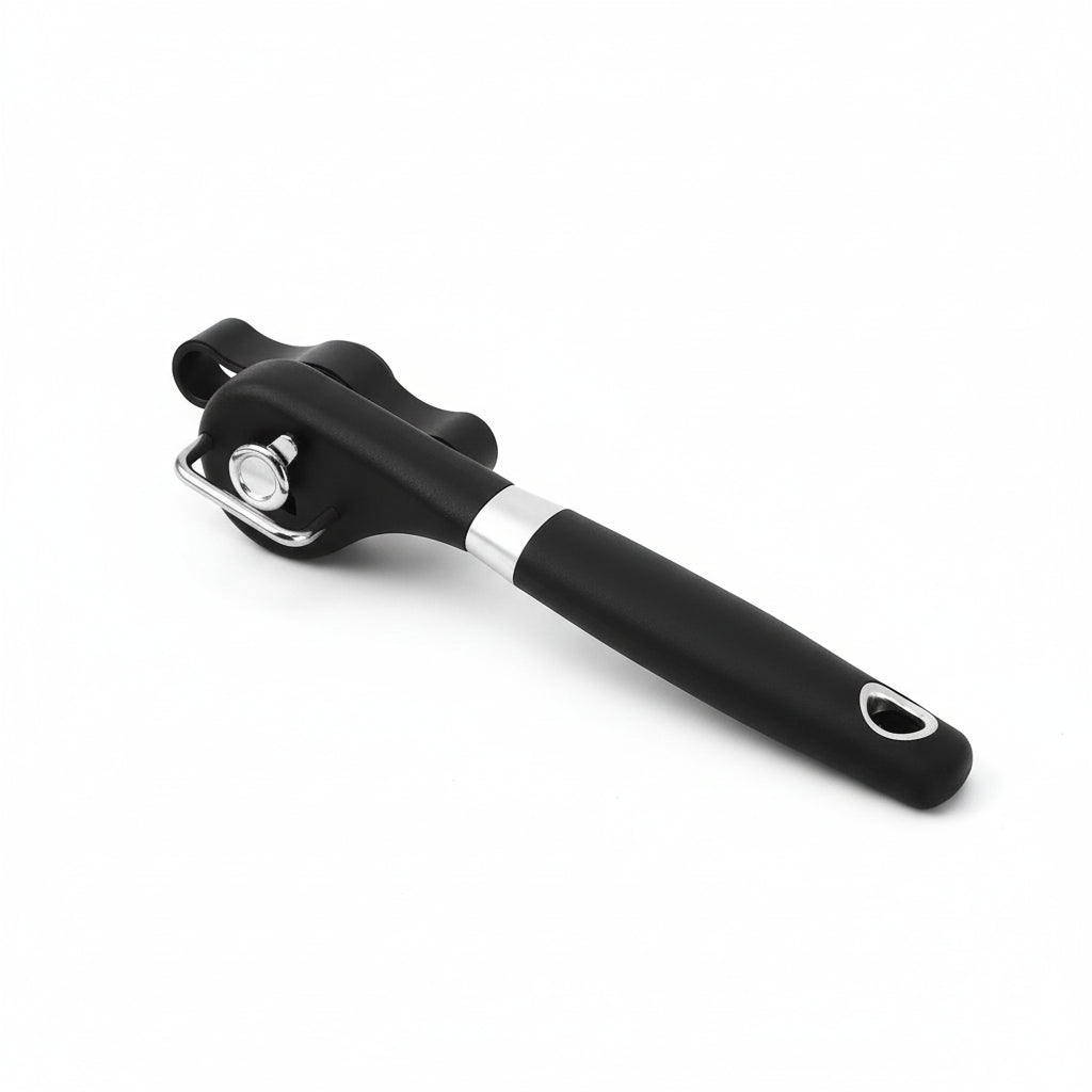 Kitchenley Professional Side-Cut Manual Can Opener – Easy-Grip Plastic Kitchen Tool for Safe, Clean Lid Removal