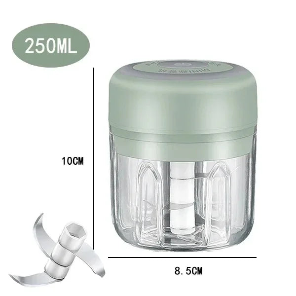 100/250mL USB Charging Garlic Mincer Mini Crusher Chopper Electric Garlic Chopper Powerful Ginger Garlic Onion Meat Masher