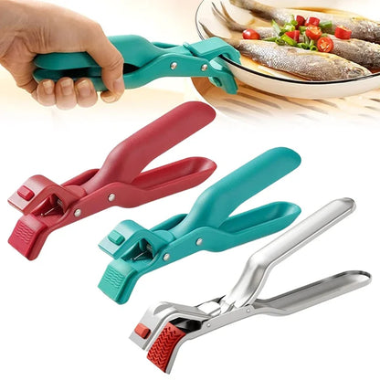 Stainless Steel Gripper Clips Hot Dish Plate Anti-Scald Clip Non-slip Bowls Clamp Holder for Frying Pans Air Fryer Steamers Oven