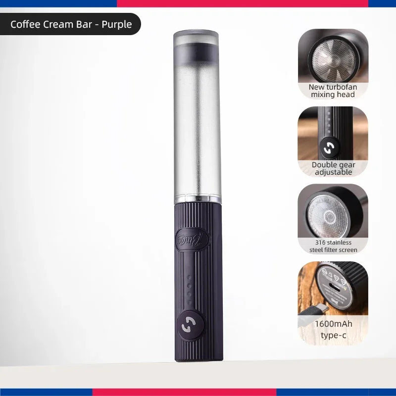 Bincoo Milk Foamer Coffee Whisk Mixer Electric Blender Egg Beater Mini Frother Handle Stirrer Cappuccino Maker Cooking Tools