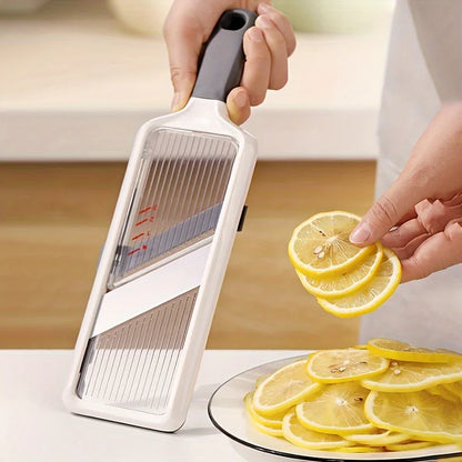 Kitchenley Handheld Vegetable Slicer – Adjustable Stainless Steel Blade for Potato & Lemon