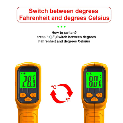Infrared Thermometer Non-Contact Food Thermometer Gun Household Temperature Thermometer Digital for Kitchen Cooking Tools 530℃