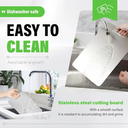 Stainless Steel Panel and Chopping Board Kitchen Household Thickened Double Sided Cutting Board Block Kneading Dough Board