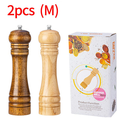 1PC Manual 5 inch 8 inch 10 inch grinder; pepper grinder; oak wood; Sichuan pepper; freshly ground pepper powder; seasoning jar.