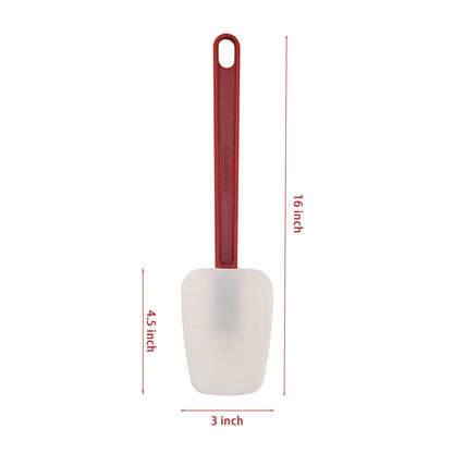 LMETJMA Heat Resistant Rubber Spatula Nonstick Silicone Spatula Scrapers Commercial High Temp Kitchen Baking Spatula JT491