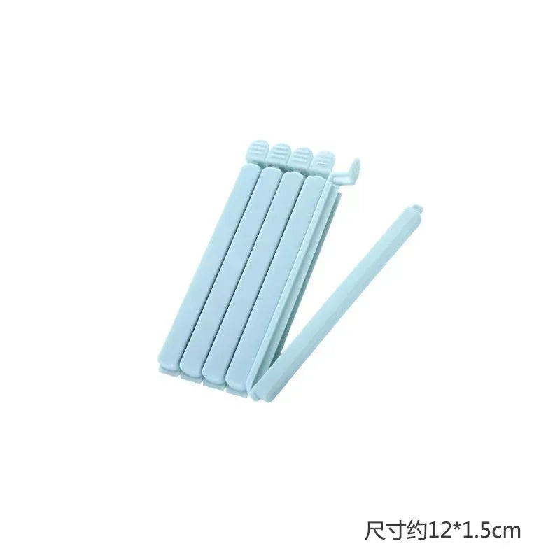 10PCS Bag Clips Food Snack Sealing Clip12/15.5cm Portable Kitchen Storage Accessories Tool Elastic Buckle Package Bag Clamp 2025