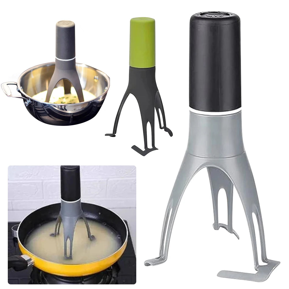 Triangle Pan Stirrer Automatic Egg Beater Multifunction Baking Flour Mixer Dishwasher Safe Battery Operated Kitchen Tools