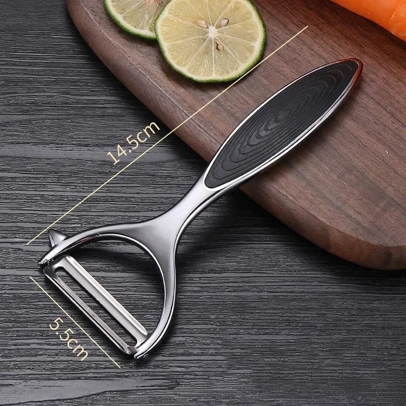 Serrated Blade/Flat Edge Peeler Potato Peeler Slicer Knife Watermelon/Melon Grater Kitchen Multi-Purpose Tool