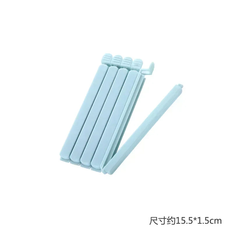 10PCS Bag Clips Food Snack Sealing Clip12/15.5cm Portable Kitchen Storage Accessories Tool Elastic Buckle Package Bag Clamp 2025